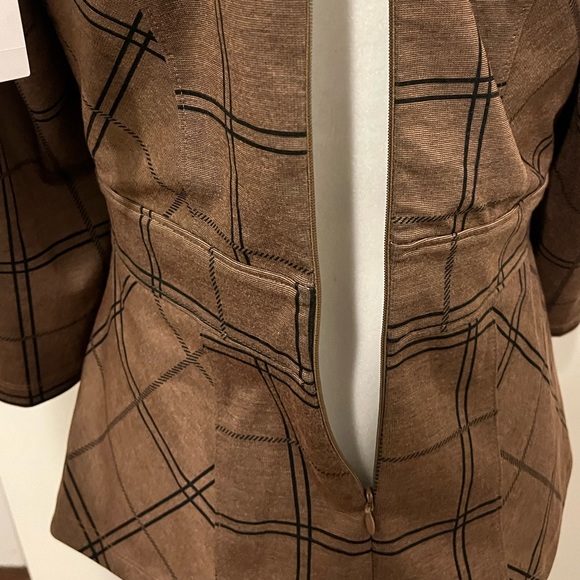 OFF THE SHOULDER / PEPLUM TARTAN BLOUSE - Picture 5 of 6